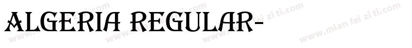 Algeria Regular字体转换
